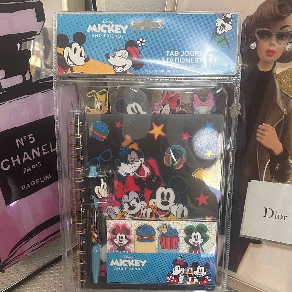 Mickey and Friends Tab Journal Stationery Set NIP
